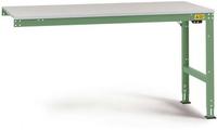 Manuflex LU6063.6011 ESD ESD munkaasztal UNIVERSAL standard hosszabbító asztal gumi tetővel, Szélesség magasság = 1500 x 1000 x 760-870 mm Rezedazöld (RAL 6011)