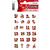 Schmuck-Etikett DECOR Lebkuchenzahlen Sticker, 24 Stück, bunt, 72 Stück