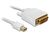 Cable mini Displayport male to DVI 24+1 male 1m - white DisplayPort adapterek