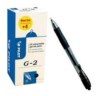 Penna Gel a Scatto G-2 Pilot - 0,7 mm - 000017 (Nero Conf. 16+4)