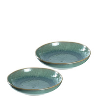 LEONARDO Teller MATERA Set aus 2 Keramiktellern, Ø 21 cm, 2er Set Teller aus Keramik grün, 026987Freisteller