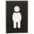 Rótulo para puertas con pictograma WC, H x A 148 x 105 mm, caballeros.