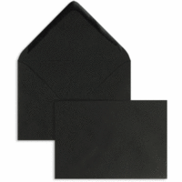 Briefumschläge 110x156mm 120g/qm gummiert VE=100 Stück schwarz