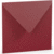 Briefumschlag 16,4x16,4cm Nassklebung Seidenfutter Rosso