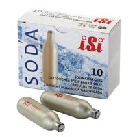 Nisbets ISI Soda Siphon CO2 Charger Bulbs in Silver - Steel - Pack of 10