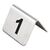 Olympia Table Number Signs Made of Stainless Steel - Numbers 21-30 Pack of 10