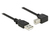 Delock USB 2.0-s kábel A-típusú dugó > USB 2.0 B-típusú dugó derékszögű 0,5 m fekete