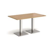 Dining table with flat base