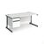 Essential office rectangular desk with cantilever leg and fixed pedestals
