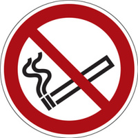 Verbotsschild "Rauchen verboten" [P002], Kunststoff (1 mm), ? 200 mm, ASR A1.3 / ISO 7010