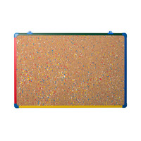 Bi-Office Schoolmate Notice Board, Cork with Coloured spots, 60 x 45 cm Frontal View