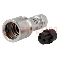 Connector: circular; plug; female; PIN: 2; w/o contacts; for cable