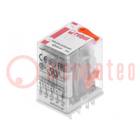 Relay: electromagnetic; 4PDT; Ucoil: 24VAC; Icontacts max: 6A; IP40