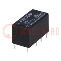 Relay: electromagnetic; DPDT; Ucoil: 24VDC; 3A; 0.5A/125VAC; PCB