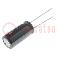 Kondensator: elektrolytisch; THT; 2200uF; 6,3VDC; Ø10x20mm; ±20%