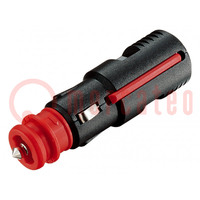 Cigarette lighter plug; screw terminal; 16A; Sup.volt: 12÷24VDC