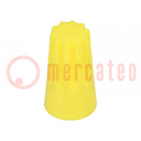 Wire nut connector; 0.5÷6mm2; yellow; 50pcs.
