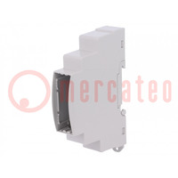 Behuizing: op DIN-rail; Y: 90mm; X: 18mm; Z: 62mm; ABS,polycarbonaat