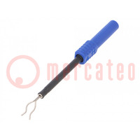 Probe tip; 1A; blue; Socket size: 4mm; Plating: nickel plated; 3mΩ