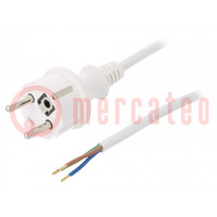 Cable; 3x1mm2; CEE 7/7 (E/F) plug,wires,SCHUKO plug; PVC; 1.5m