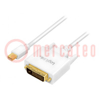 Kabel; DisplayPort 1.2; 3m; weiß