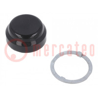 Lens voor drukknop; 30mm; 9001K; Knopkleur: zwart