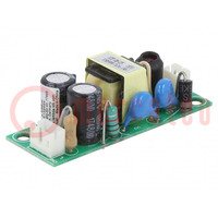 Power supply: switching; open; 6W; 90÷264VAC; 15VDC; 0.4A; -40÷80°C