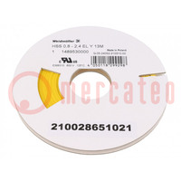 Heat shrink sleeve; glueless; 3: 1; 2.4mm; L: 13m; yellow