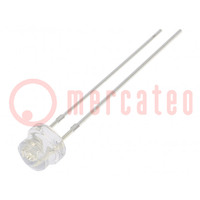 LED; 4,8mm; blau-grün; 2180÷3000mcd; 100°; Front: gewölbt; 3,1÷3,6V