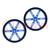 Roue; bleu; Axe: encoche D; à sertir; Ø: 80mm; Diam.arbre: 3mm; 2pc