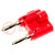 Stackable safety shunt; 4mm banana; 15A; red; 40.13mm; screw