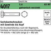 Sechskantschraube ISO 4017 VG M6x 20 5.6