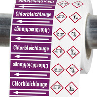 Rohrleitungskennzeichnung DIN 2403 Ausf.AG,Gruppe nach Wahl,PVC-Folie,Rohr 10mm¥ DIN 2403