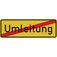 SafetyMarking Verkehrss. Ende der Umleitung VZ: 457.2, 105,0 x 35,0 cm, RA2/C