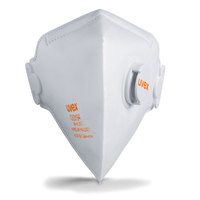uvex Atemschutzmaske silv-Air c 3210 FFP2 D, Faltmaske mit Ausatemventil, 15 Stk