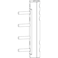 Produktbild zu MACO Ecklagerband MAMMUT 180kg PVC, mit 5 mm Tragezapfen L=23 mm, weiß (227695)