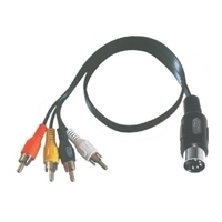 Audio-Verbindungskabel - DIN-Stecker 5-pol. > 4 Cinchstecker - 1,5 m - schwarz