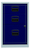 Beistellschrank PFA, 2 Universalschubladen, 1 HR-Schublade, lichtgrau/oxfordblau