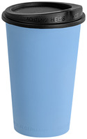 Mehrwegbecher Michigan inkl. Deckel; 300ml, 7.9x12.5 cm (ØxH); blau/schwarz; 25