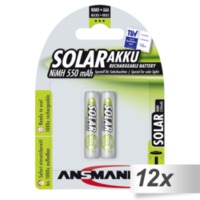 12x2 Ansmann maxE NiMH Accu Micro AAA 550 mAh SOLAR