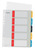Plastikregister Cosy 1-5, bedruckbar, A4, PP, 5 Blatt, farbig