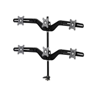 Amer Networks AMR6P monitor mount / stand 61 cm (24") Clamp Black