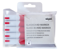 Sigel GL713 Marker 5 Stück(e) Rundspitze Rot