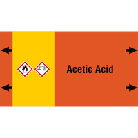 Brady ISO20560PM-165X90-ACETIC ACID selbstklebendes Etikett Rechteck Permanent Mehrfarbig
