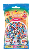 Hama Beads 207-90 Bag 1000 Beads Striped Mix 90