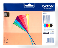 Brother LC-223VALBP tintapatron 4 db Eredeti Fekete, Cián, Magenta, Sárga