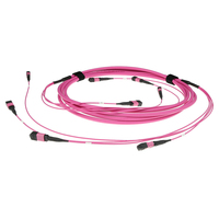 ACT DC5402 cable de fibra optica 10 m MPO/MTP OM4 Violeta