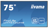 iiyama PROLITE LH7542UHS-B3 Digitale signage flatscreen 189,2 cm (74.5") IPS 500 cd/m² 4K Ultra HD Zwart Type processor Android 8.0 18/7