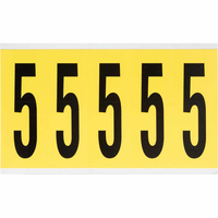 Brady 3460-5 self-adhesive label Rectangle Removable Black, Yellow 5 pc(s)