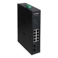 Edimax IGS-1210P łącza sieciowe Nie zarządzany Gigabit Ethernet (10/100/1000) Obsługa PoE Czarny